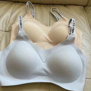 Sports push up Bra 2pcs teenage soft comfortable Bra